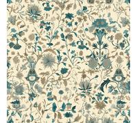 NKDYVB Flor bohemia vintage Papel pintado autoadhesivo despegable y pegable Flor de peonía amarilla grisácea Papel de contacto para decorar la pared del dormitorio 45cm x 300cm