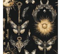 NKDYVB Hongo sol brillante 45cm x 600cm Papel pintado autoadhesivo para la pared del dormitorio Mariposa de dibujos animados Papel de contacto para gabinetes Papel de pared autoadhesivo