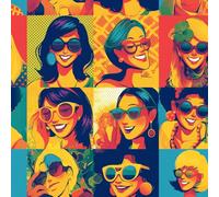 NKDYVB Pelar y pegar Caricaturas modernas de chicas de moda Papel pintado 45cm x 600cm Chicas de dibujos animados Papel de contacto autoadhesivo para cajones, dormitorio y sala de estar