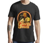 NKFTYTIUU George Jones Country Vintage Unisex All Size T ShirtBlackL