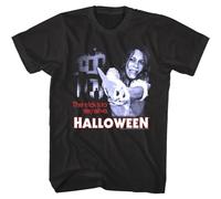 NKFTYTIUU Halloween Trick is to Stay Alive Laurie Strode Men's T Shirt Horror Movie JamieBlack3XL