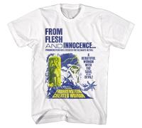 NKFTYTIUU Hammer Horror Frankenstein Woman with The Soul of The Devil Movie Men's T ShirtWhiteM