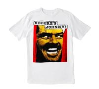 NKFTYTIUU Heeere's Johnny T Shirt. Vintage Style. The Shining.White3XL