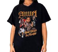 NKFTYTIUU Hot Anuel AA Look Shirt Collection Singer T ShirtBlack3XL