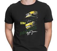 NKFTYTIUU Hot Ayrton Senna Shirt Short Sleeve Unisex T ShirtBlackL