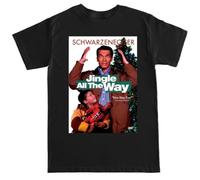 NKFTYTIUU Jingle All The Way Arnold Movie Christmas Xmas Funny Ugly Holidays Mens T SHIRTBlackXXL