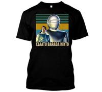 NKFTYTIUU Klaatu Barada Nikto The Day The Earth Stood Still Logo T ShirtBlackXL