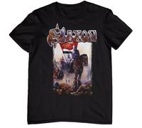 NKFTYTIUU Saxon Men's Crusader Shirt Men ShirtBlackM