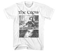 NKFTYTIUU The Crow 94 Movie It Can't Rain All The Time Photo Blocks Men's T ShirtWhite3XL