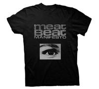 NKFTYTIUU Vintage Meat Beat Manifesto Short Sleeve T shirtBlackXXL
