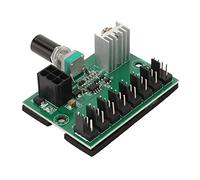 NKFV8 1 PC Chasis Fan Hub, DC 12V PWM 8 Channel Fan Splitter Controller Hub, Reemplazo Chasis Fan Regulador de Presión Gobernador para 4pin 3pin 2pin PC Fans(13A)