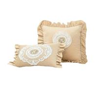 NKGWQ NKGWQ30-45 * 45-50cm1-2 Piezas Funda de Almohada con Volantes de Encaje Estilo francés para sofá, Dormitorio, hogar