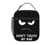NKHFNBIO Don't Touch My Bag - Lonchera térmica divertida con cara enojada para niños, adolescentes y adultos