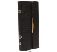 NKJV, Checkbook Bible, Compact, Bonded Leather, Black, Wallet Style, Red Letter: Holy Bible, New King James Version