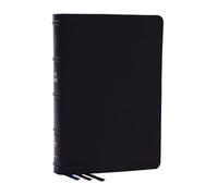 NKJV, Large Print Thinline Reference Bible, Blue Letter, Maclaren Series, Genuine Leather, Black, Comfort Print: Holy Bible, New King James Version