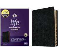 NKJV Life Application Study Bible Third Edition, Large Print: Nkjv Life Application Study Bible, Red Letter, Bonded Leather, Black