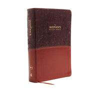 NKJV, The Woman's Study Bible, Leathersoft, Brown/Burgundy, Red Letter, Full-Color Edition: Receiving God's Truth for Balance, Hope, and Transformation