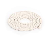 NKlaus 10 metros de mecha redonda 100% algodón puro 2,5 mm delgado para lámpara de aceite, lámpara de parafina