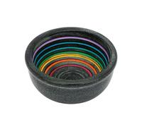 NKlaus 15013 - Cuenco Quemador Sahumerio para Incienso (esteatita, 11 x 5 cm), color gris y arcoíris