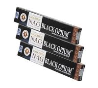 NKlaus 3 varillas de incienso Golden Nag Black Opium 45 g - Sensual aroma misterioso para noches relajadas y meditación, incienso natural