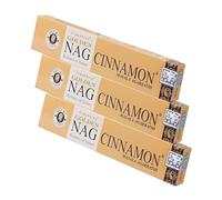 NKlaus 3 varillas de incienso Golden Nag Canela 45 g - Enrollado a mano Masala incienso con aroma a canela picante - Ideal para meditación, calor y clima interior
