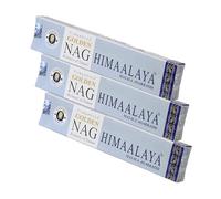 NKlaus 3 varillas de incienso Golden Nag del Himalaya, 45 g, incienso enrollado a mano con aroma vegetal claro, calidad Masala para meditación y atención plena