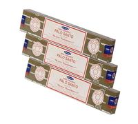 NKlaus 3 varillas de incienso Satya Nag Champa Palo Santo, 45 g, incienso indio enrollado a mano con aroma cálido y amaderado, para rituales y meditación