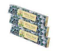 NKlaus 3X White Sage - Varitas de incienso de 45 g, incienso tradicional de la India, limpieza de espacios y aura, aroma natural, varitas de Masala hechas a mano