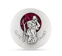 NKlaus 4 cm de Christophorus 3D patrón rojo Buen paseo magnético 14452