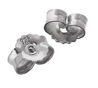 NKlaus 5 pares de tacos de plata de ley 925 de 7mm para pendientes de tachuelas tuerca de oreja broche mariposa agujero 0,9mm 2087