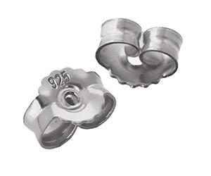 NKlaus 5 pares de tacos de plata de ley 925 de 7mm para pendientes de tachuelas tuerca de oreja broche mariposa agujero 0,9mm 2087