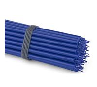 NKlaus 50x Velas de Barra Azul 16 cm Velas Finas Sin Hollín y Antigoteo Larga Duración Velas de Cera de Parafina para Decoración y Celebración 36112