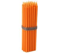 NKlaus - 50x velas en barra naranja sin hollín L 16cm cera de parafina Premium 36109