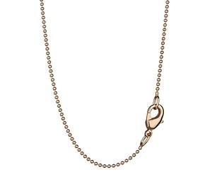 NKlaus 70cm elegante cadena de bolas redonda de latón chapado en oro 1,2mm de ancho collar fino 8566
