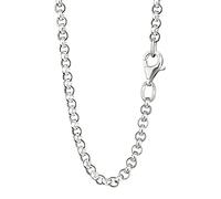 NKlaus 80cm plata de ley 925 cadena de cuentas de plata ovalada 3,1mm de ancho 5479