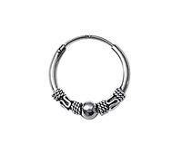 NKlaus 925 Plata Pendiente único Celtic CREOLE Gótico Bali SINGLE 20mm 5048