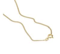 NKlaus Cadena de eslabones de 42 cm, 45 cm, 55 cm, de plata 925 chapada en oro, elegante collar, 2 mm de ancho, joyería de alta calidad para hombre y mujer, atemporal y elegante