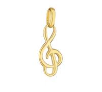 NKlaus Colgante Cadena Clave 375 Oro Amarillo Clave de Sol Música 4922