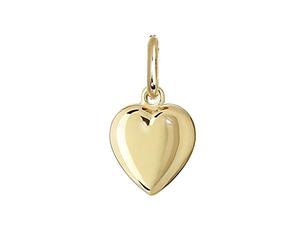 NKlaus Colgante corazón pequeño 8x8mm oro amarillo 333 oro de 8 quilates alto pulido 7986