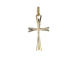NKlaus colgante cruz de bautismo 333 oro amarillo cruz de oro de 8 quilates 21x12mm 8006