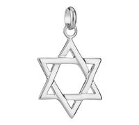 NKlaus Colgante de plata de ley 925 estrella de David hexagrama rodiado Collar con encanto 20x20mm 5065
