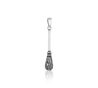 NKlaus Colgante Escoba Bruja Colgante Wicca Plata de Ley 925 Joyas 4353