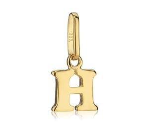 NKlaus colgante letra pequeña H 333 Oro Amarillo 8 quilates 6x5mm amuleto alfabeto para niños 1322