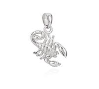 NKlaus Colgante pequeño con signo del zodiaco Escorpio, plata 925, 13 x 11 mm, horóscopo zodiaco 11296
