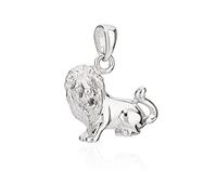 NKlaus colgante pequeño signo del zodiaco León plata 925 12x11mm horóscopo del zodiaco 11305, Plata esterlina