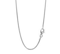 NKlaus collar 80cm cadena de serpiente redonda plata 925 collar 1,2mm de ancho cadena de plata 4085