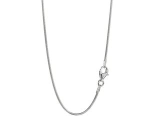 NKlaus collar 80cm cadena de serpiente redonda plata 925 collar 1,2mm de ancho cadena de plata 4085