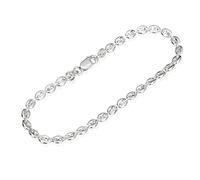 NKlaus collar de plata 925 granos de café 5023 pulsera 18cm 4,0mm 4,2gramm