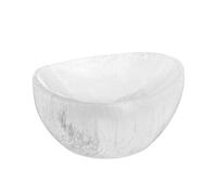 NKlaus Cuenco de selenita hemisferio 6,5 x 3,5 cm - Cuenco energético para piedras preciosas, Reiki y limpieza espiritual, ideal para meditación y armonización de chakras