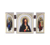 NKlaus - Deva Maria - Icono Tríptico Cristiano - Madera viajes altar iconografía 16630